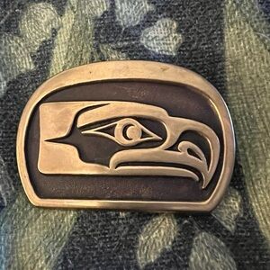 Seattle Seahawks Gold and Black Belt Buckle